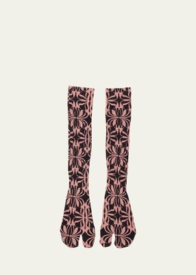 Printed Split Toe Socks