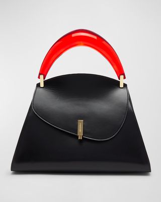 Prism Leather Top-Handle Bag