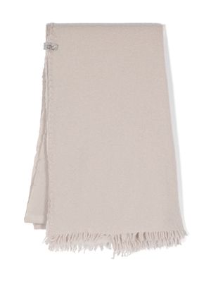 Private 0204 frayed cashmere scarf - Neutrals