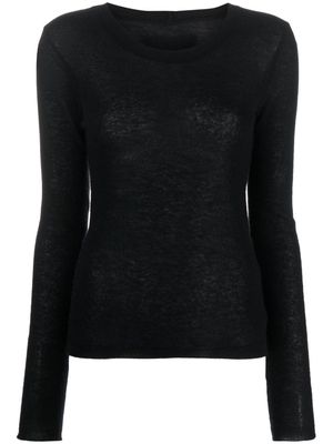Private 0204 long-sleeve cashmere jumper - Black