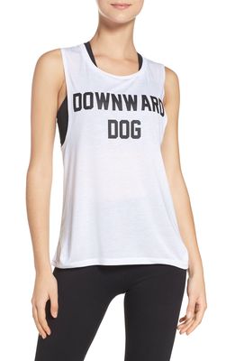 Private Party Downward Dog Tank in White