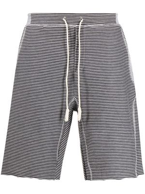Private Stock horizontal-stripe drawstring shorts - Blue