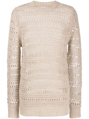 Private Stock The Horatio open-knit jumper - Neutrals