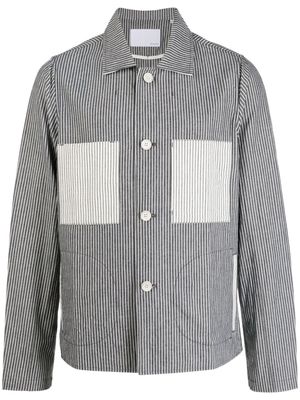 Private Stock The Musashi striped shirt jacket - Blue
