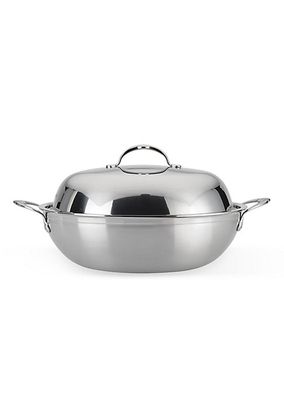 Probond Professional Clad Stainless Steel Covered Wok