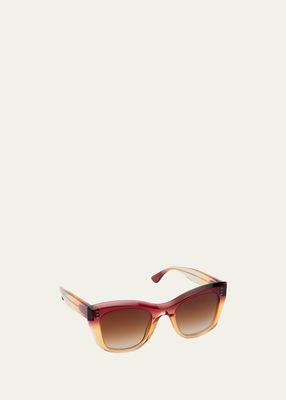Prodigy Red Ombre Acetate Cat-Eye Sunglasses