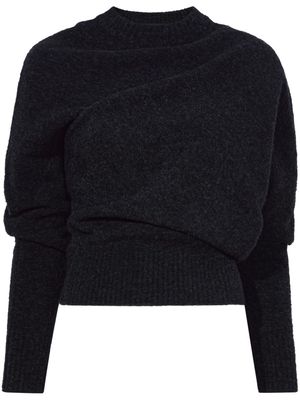 Proenza Schouler asymmetric wool-blend jumper - Black