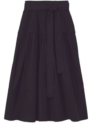 Proenza Schouler belted full-skirt midi skirt - Black