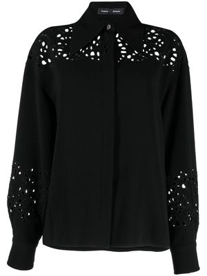 Proenza Schouler broderie anglaise crepe shirt - Black