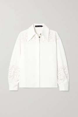 Proenza Schouler - Broderie Anglaise Crepe Shirt - White