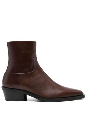 Proenza Schouler Bronco 45mm leather ankle boots - Brown