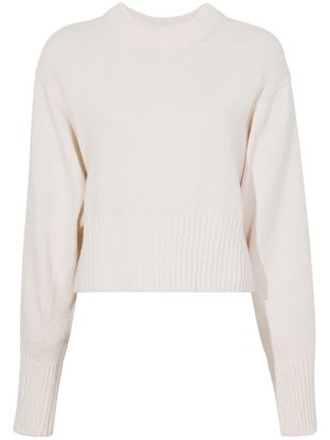 Proenza Schouler cropped cotton-blend jumper - Neutrals