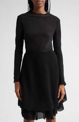 Proenza Schouler Dara Layered Technical Jersey Top in Black