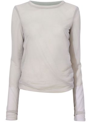 Proenza Schouler Dara long-sleeve jersey T-shirt - Grey