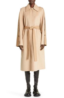 Proenza Schouler Double Face Recycled Wool Coat in Camel Multi