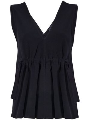 Proenza Schouler drawstring sleeveless blouse - Black