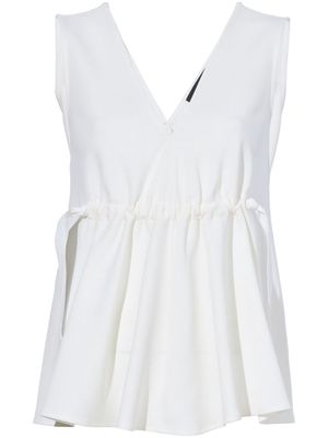 Proenza Schouler drawstring sleeveless blouse - White