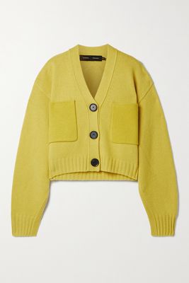Proenza Schouler - Eco Cropped Cashmere And Wool-blend Cardigan - Yellow
