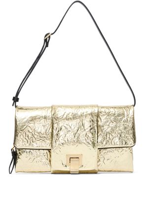 Proenza Schouler Flip metallic-effect leather shoulder bag - Gold