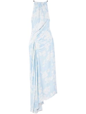 Proenza Schouler floral-print asymmetric dress - Blue