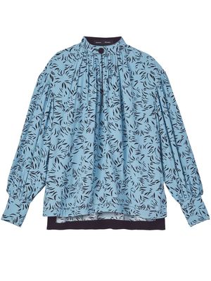 Proenza Schouler floral-print long-sleeved blouse - Blue