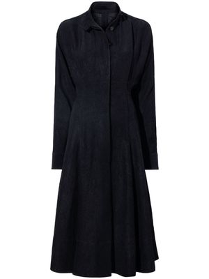 Proenza Schouler Flou crinkled shirtdress - Black