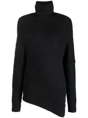 Proenza Schouler Fuzzy Boucle asymmetric sweater - Black