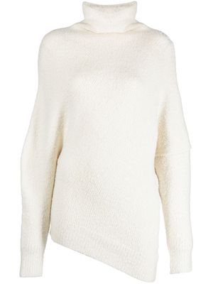 Proenza Schouler Fuzzy Boucle asymmetric sweater - White
