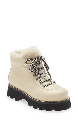 Proenza Schouler Genuine Shearling Lined Hiker Boot in Natural