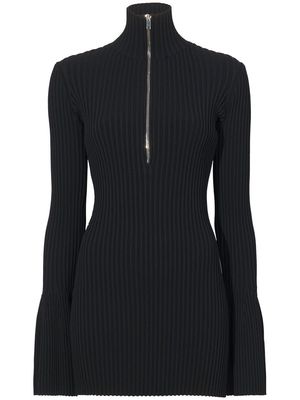 Proenza Schouler half-zip rib knit top - Black