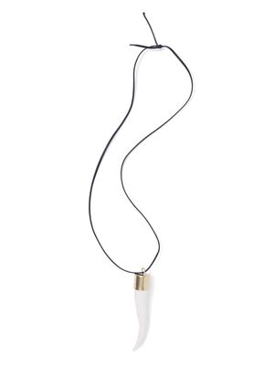 Proenza Schouler Horn pendant necklace - White