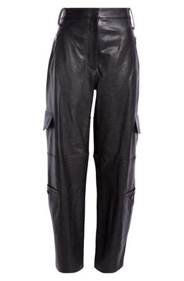 Proenza Schouler Jackson Leather Cargo Pants in Black