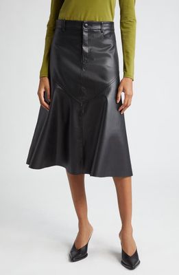 Proenza Schouler Jesse A-Line Faux Leather Skirt in Black