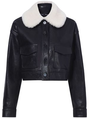Proenza Schouler Judd shearling-collar leather jacket - Black