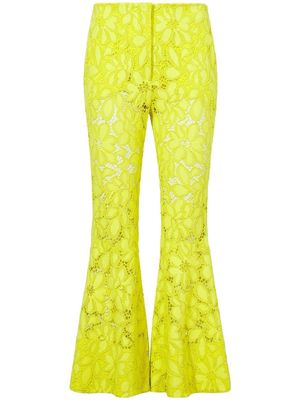 Proenza Schouler lace flared trousers - Yellow