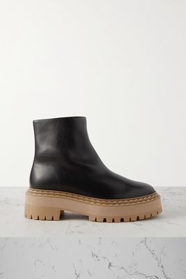 Proenza Schouler - Leather Platform Ankle Boots - Black