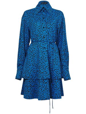 Proenza Schouler leopard-print shirt dress - Blue