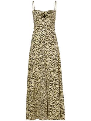 Proenza Schouler leopard-print sweetheart-neck dress - Black