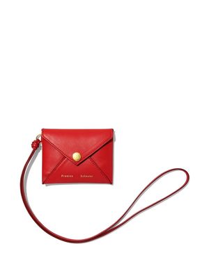 Proenza Schouler logo-print envelope cardholder - Red