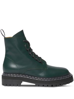 Proenza Schouler lug-sole combat boots - Green