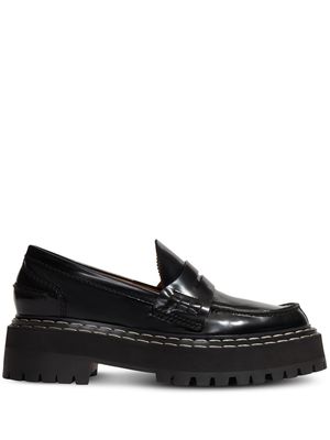 Proenza Schouler lug-sole leather loafers - Black