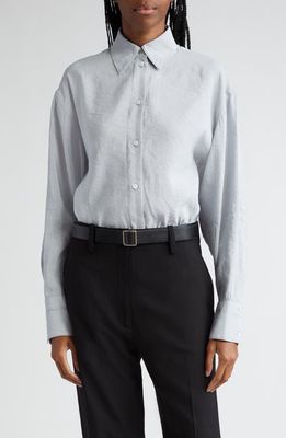 Proenza Schouler Lydia Washed Button-Up Shirt in Steel