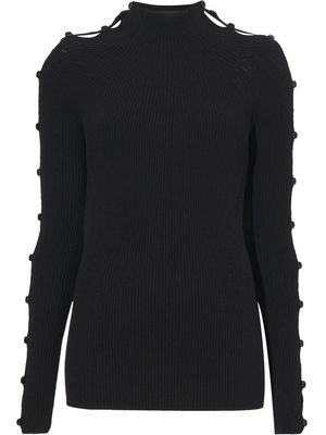 Proenza Schouler micro-rib button-embellished jumper - Black
