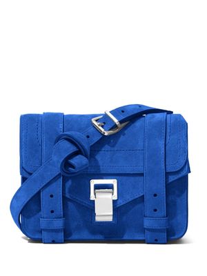 Proenza Schouler mini PS1 suede crossbody bag - Blue