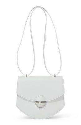Proenza Schouler Mini Round Dia Leather Shoulder Bag in Optic White
