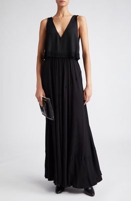 Proenza Schouler Mixed Media Sleeveless Dress in Black