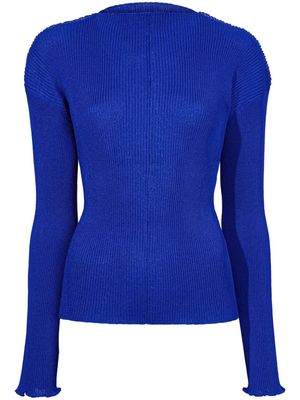 Proenza Schouler mock-neck ribbed sweatshirt - Blue