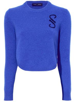 Proenza Schouler monogram cashmere jumper - Blue