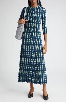 Proenza Schouler Natalee Shibori Midi Dress in Sage Multi