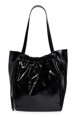 Proenza Schouler Patent Leather Drawstring Tote in Black